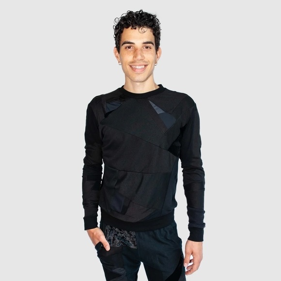 Zero Waste Daniel Other - Zero Waste Daniel Black All Over Re-Roll Long Sleeve Sweater XS Unisex